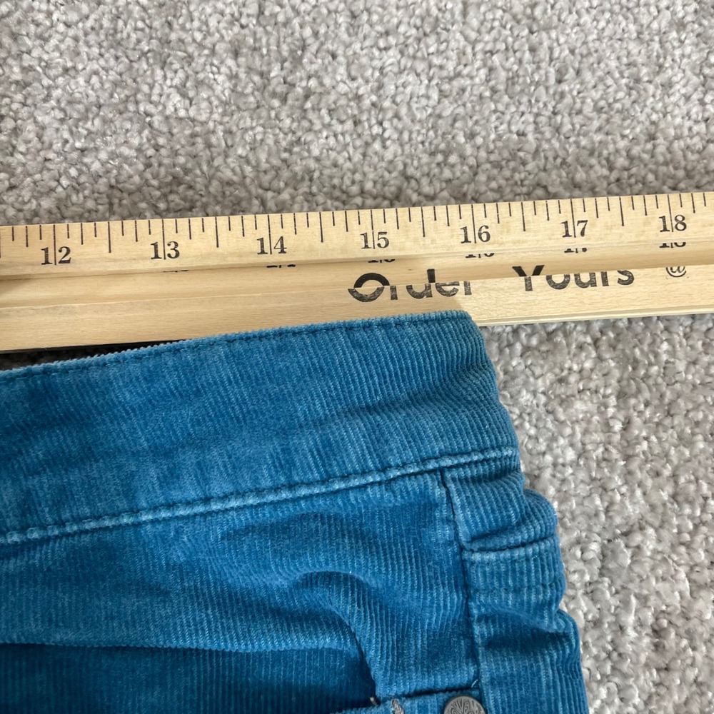 Prana Corduroy Pants Womens 10 Teal Blue Straight Tapered - Picture 8 of 12
